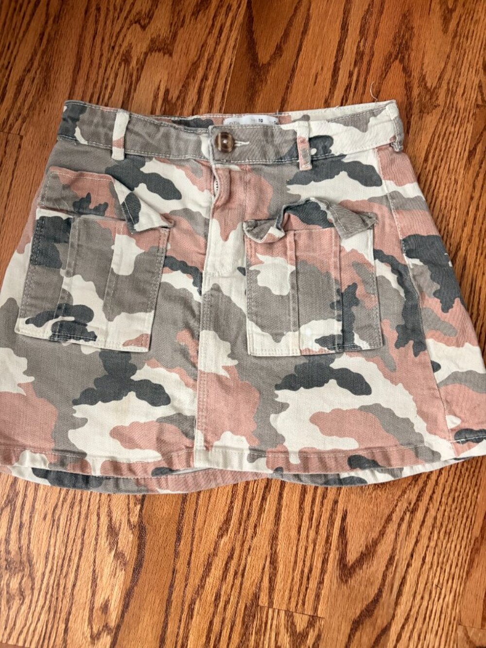 Zara camo print mini skirt